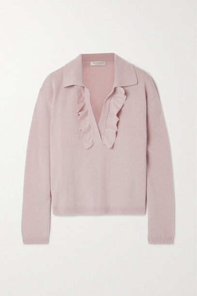 Philosophy di Lorenzo Serafini - Ruffled Wool And Cotton-blend Sweater - Pink