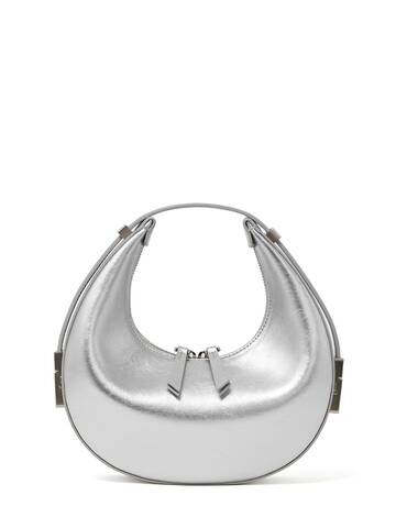 OSOI Mini Toni Leather Top Handle Bag in silver