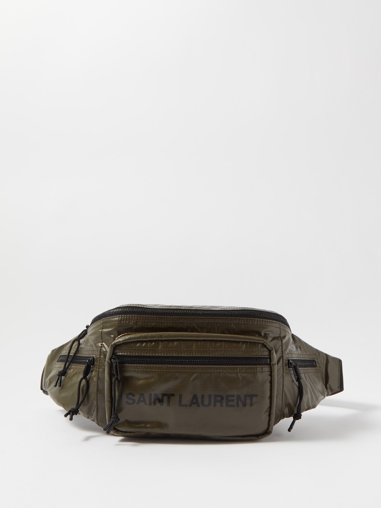 Saint Laurent - Nuxx Logo-print Nylon-ripstop Belt Bag - Mens - Green