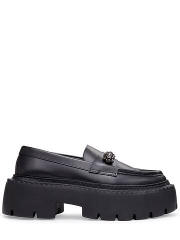 jimmy choo 40mm bryer leather loafers in black