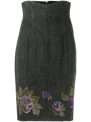 A.N.G.E.L.O. Vintage Cult 1990s flower motif denim skirt in grey