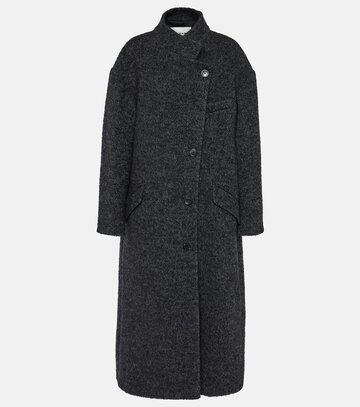 Marant Etoile Sabine checked wool-blend coat in grey