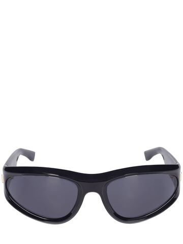 dsquared2 d2 wraparound mask sunglasses in black / grey