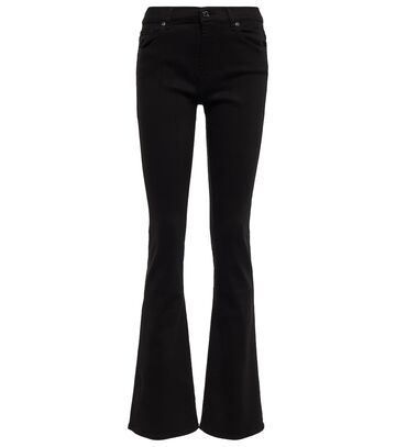 7 for all mankind b(air) mid-rise bootcut jeans in black