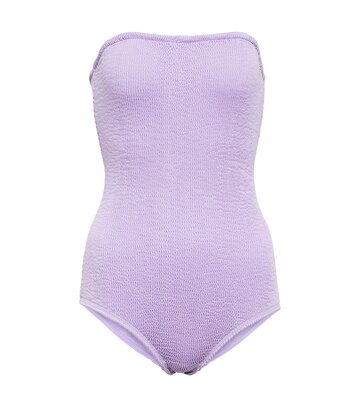 Bottega Veneta Bandeau swimsuit in purple