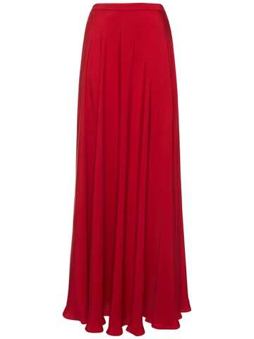 RALPH LAUREN COLLECTION Maguire Satin Maxi Skirt in red