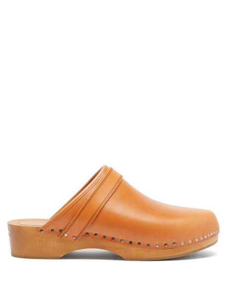 Isabel Marant - Thalie Leather Clogs - Womens - Beige