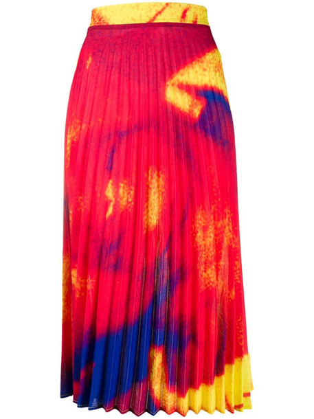 Thebe Magugu pleated midi skirt in red