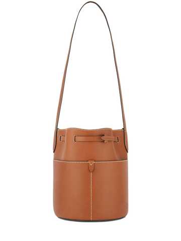 ANYA HINDMARCH Small Compostable Leather Bucket Bag in tan