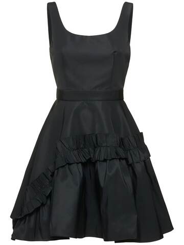 ALEXANDER MCQUEEN Polyfille Mini Day Dress in black