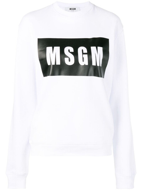 MSGM logo sweatshirt in white