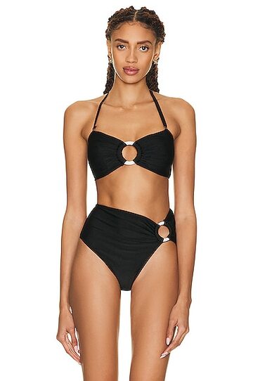 patbo bandeau bikini top in black