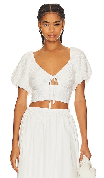 astr the label amadia top in white