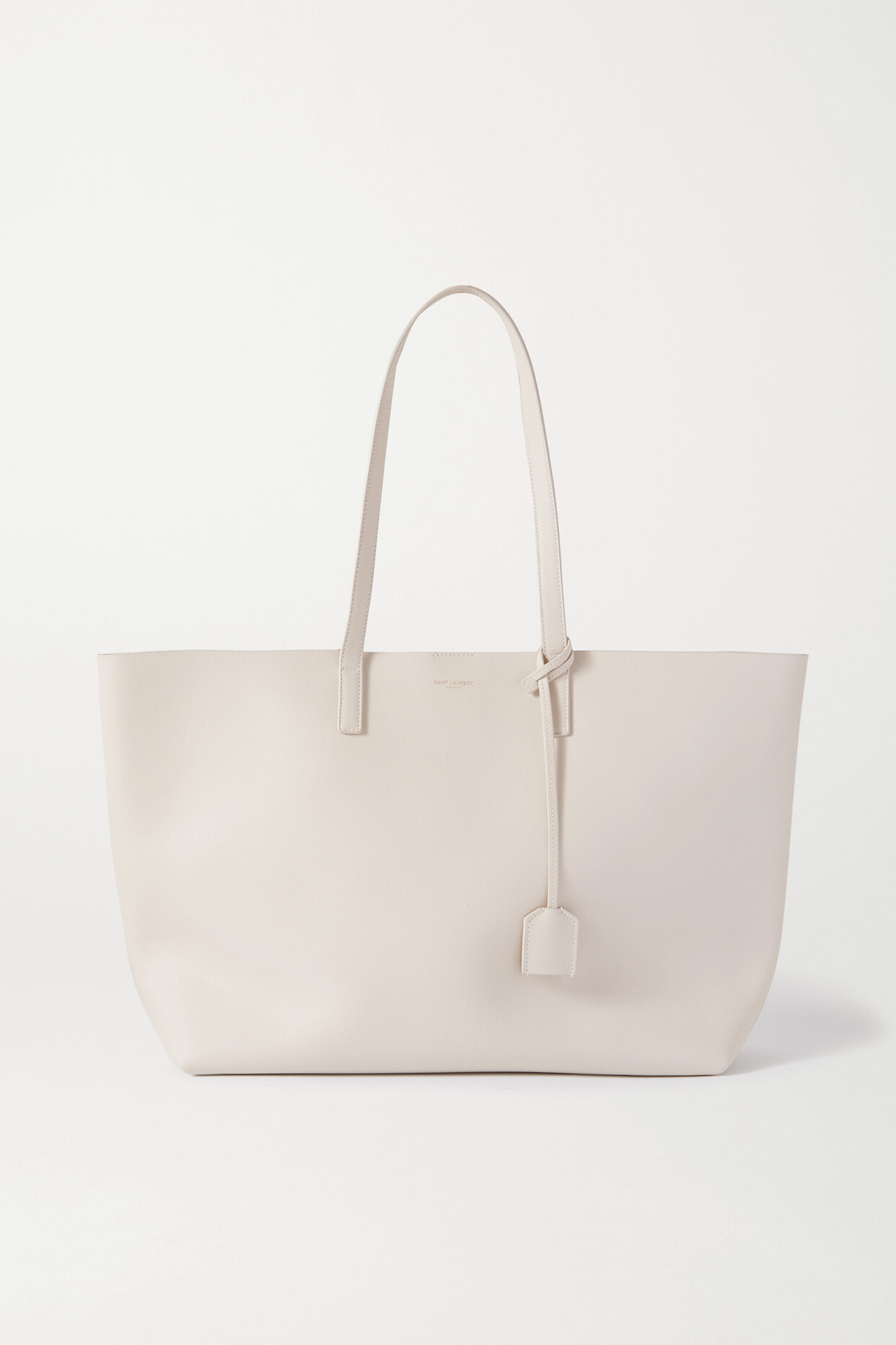SAINT LAURENT - Leather Tote - Off-white