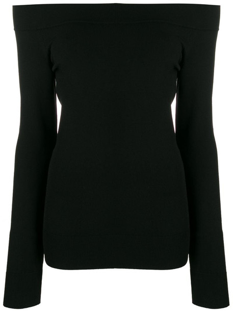 Dolce & Gabbana off-shoulder fitted top in black
