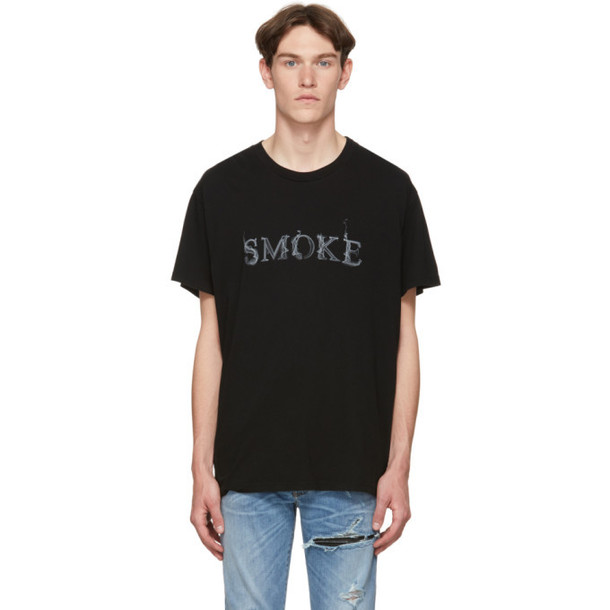 Amiri Black 'Smoke' T-Shirt - Wheretoget