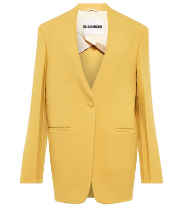 Jil Sander Wool-blend blazer in yellow