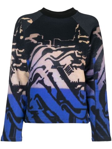 agnès b. agnès b. Ox graphic-print cotton sweatshirt - Multicolour