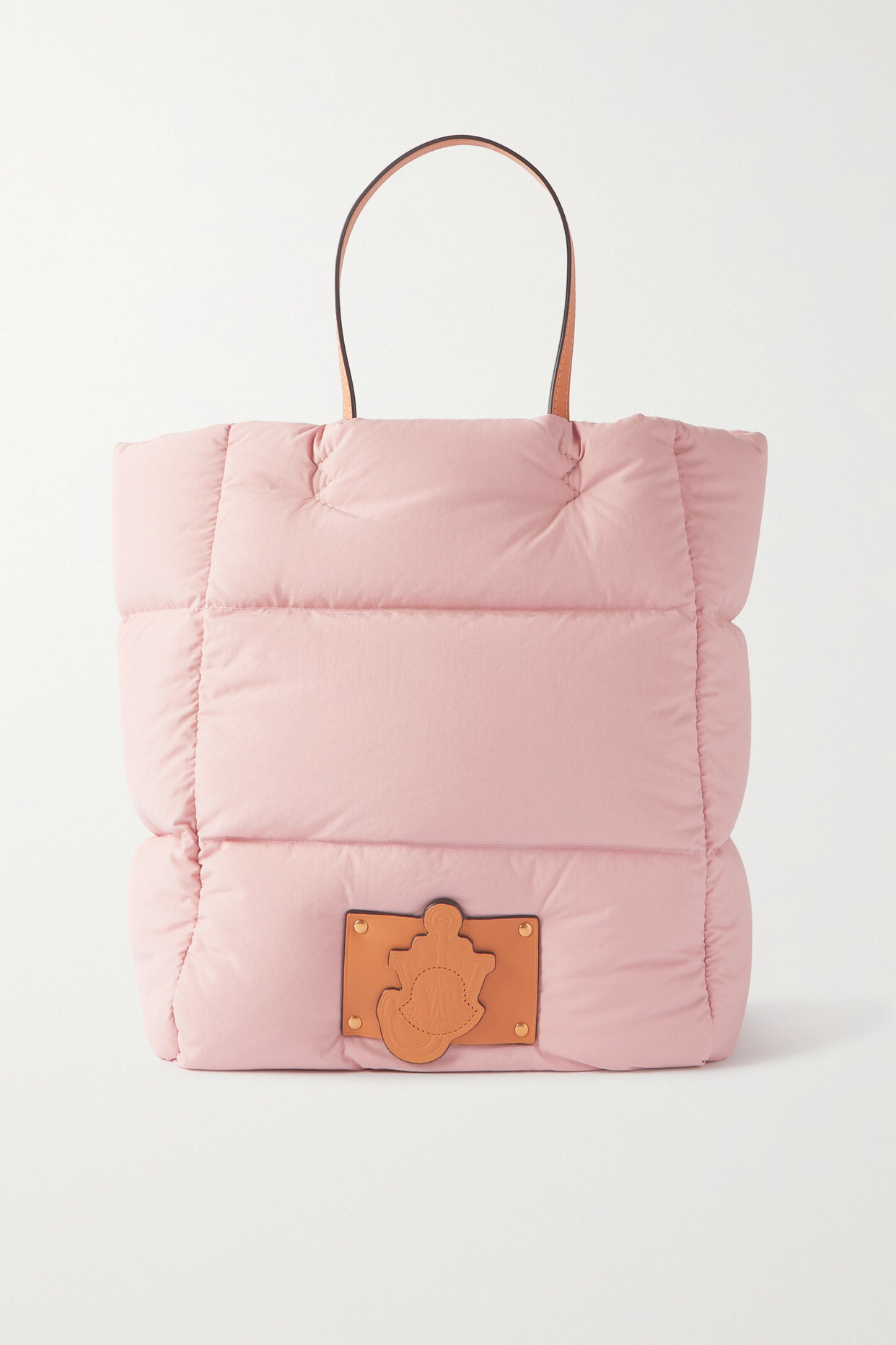 Moncler Genius - + Jw Anderson Leather-trimmed Quilted Nylon Tote - Pink