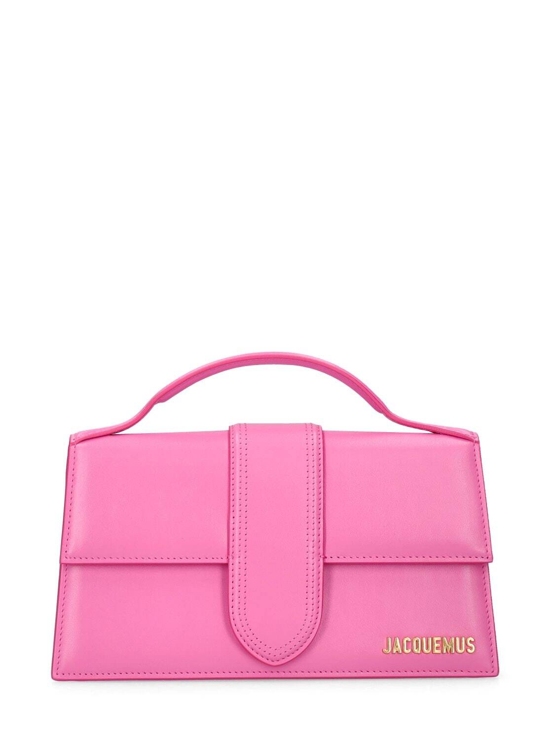 JACQUEMUS Le Grand Bambino Leather Top Handle Bag in pink
