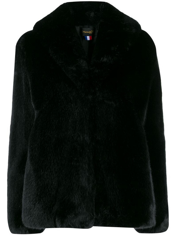 La Seine & Moi faux fur jacket in black