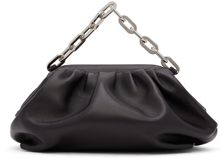 Marques Almeida SSENSE Exclusive Black Pleated Clutch Bag
