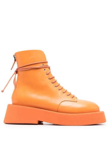 marsèll ankle lace-up 55mm boots - orange