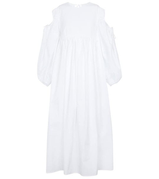 Cecilie Bahnsen Jojo cotton poplin midi dress in white