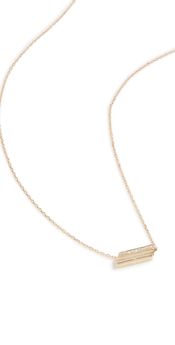 Adina Reyter 14k Pasta Pave Penne Necklace in yellow