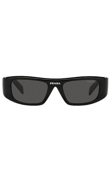 prada x raf simmons catwalk sunglasses in black