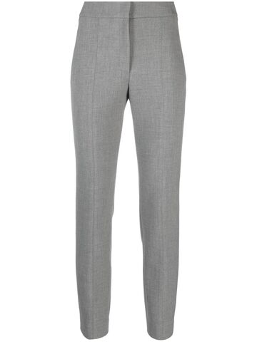 peserico cropped slim-fit trousers - grey