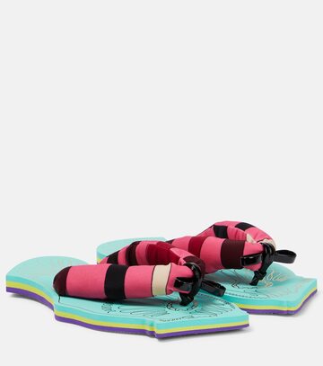 Pucci Marmo-print padded sandals in pink
