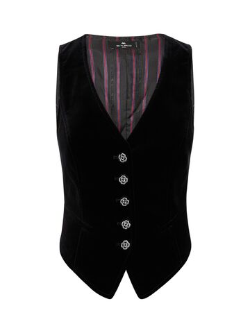 ETRO Velvet Vest W/buttons in black