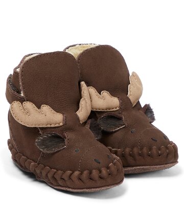 Donsje Baby Kapi leather booties in brown
