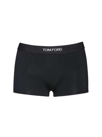 TOM FORD Logo Modal Jersey Hot Pants in black