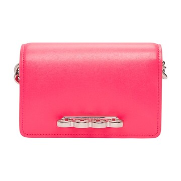 Alexander Mcqueen Four Ring mini bag with chain in pink