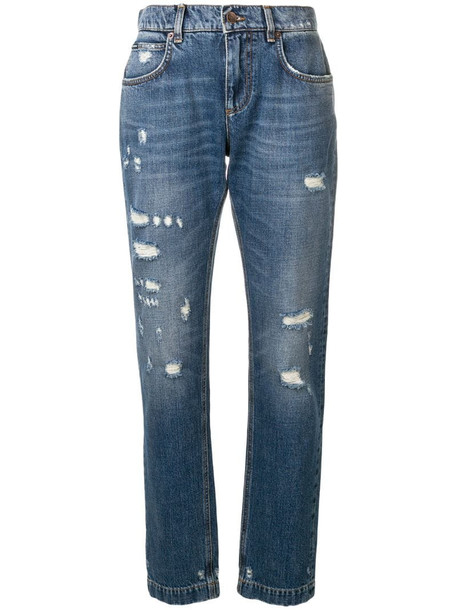 Dolce & Gabbana distressed effect jeans in blue