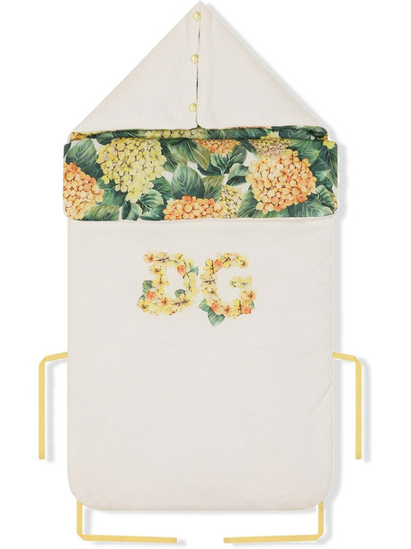 Dolce & Gabbana Kids hydrangea-print sleep bag - White