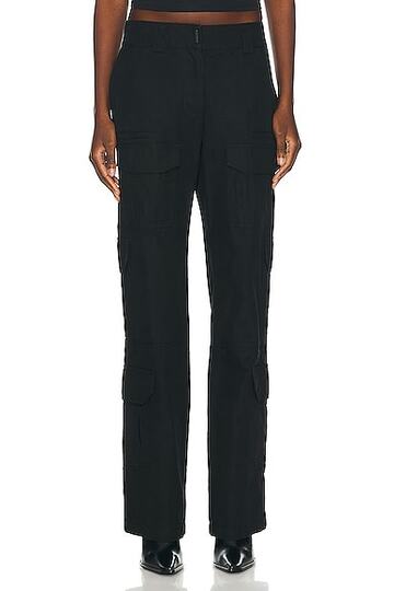 givenchy boot cut multipocket cargo in black