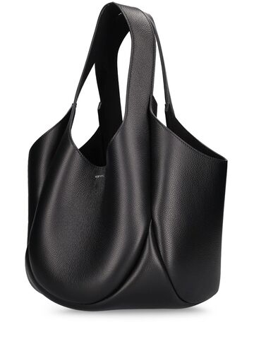 coperni swipe bucket leather tote bag in black