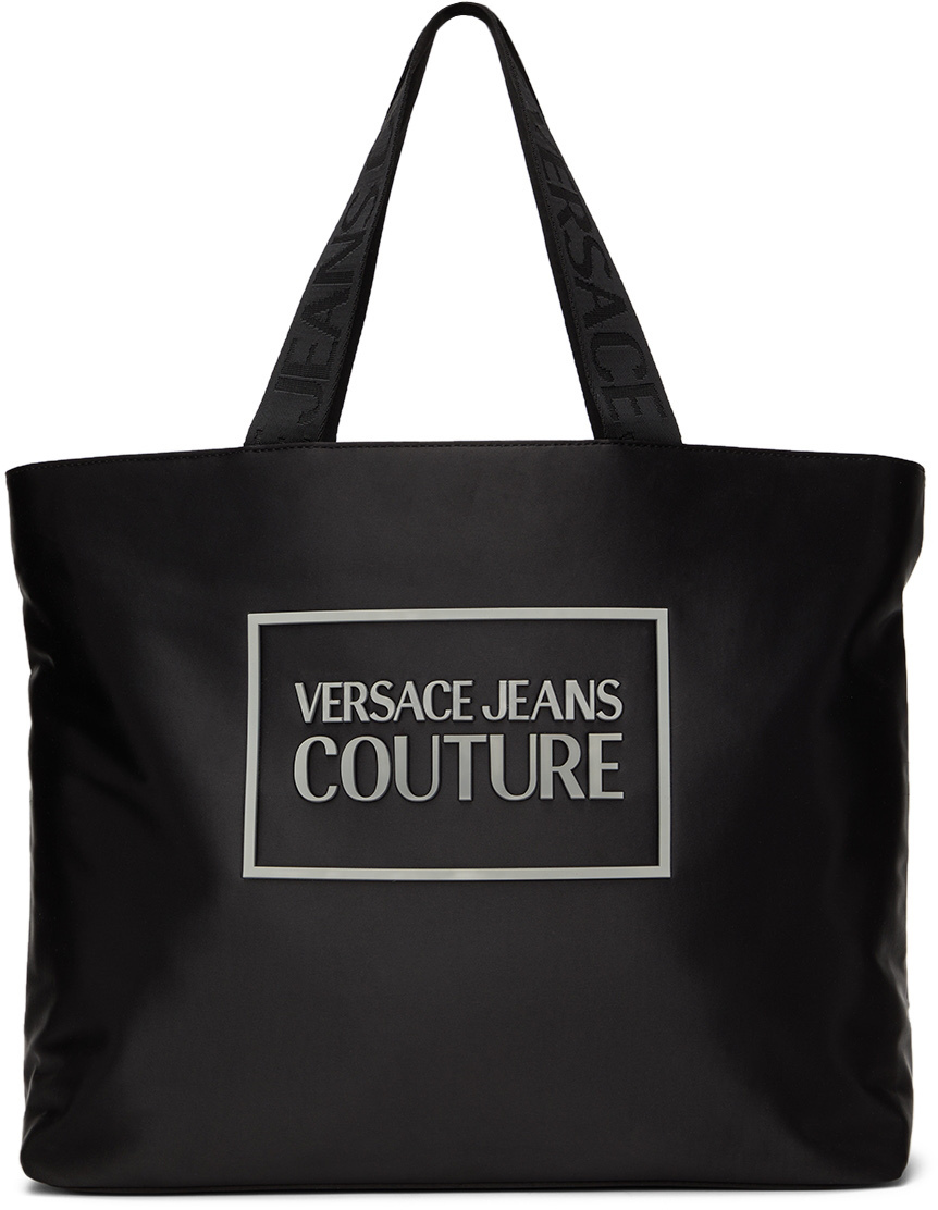 Versace Jeans Couture Black Gummy Logo Tote
