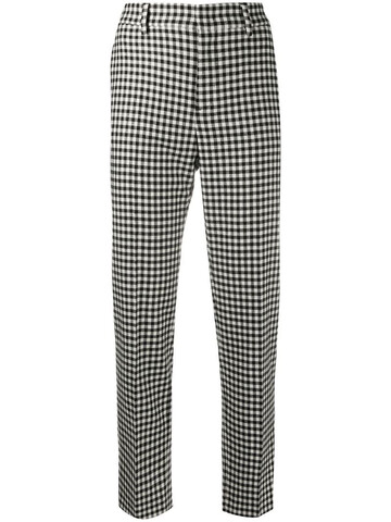RED Valentino vichy-pattern cropped trousers in white