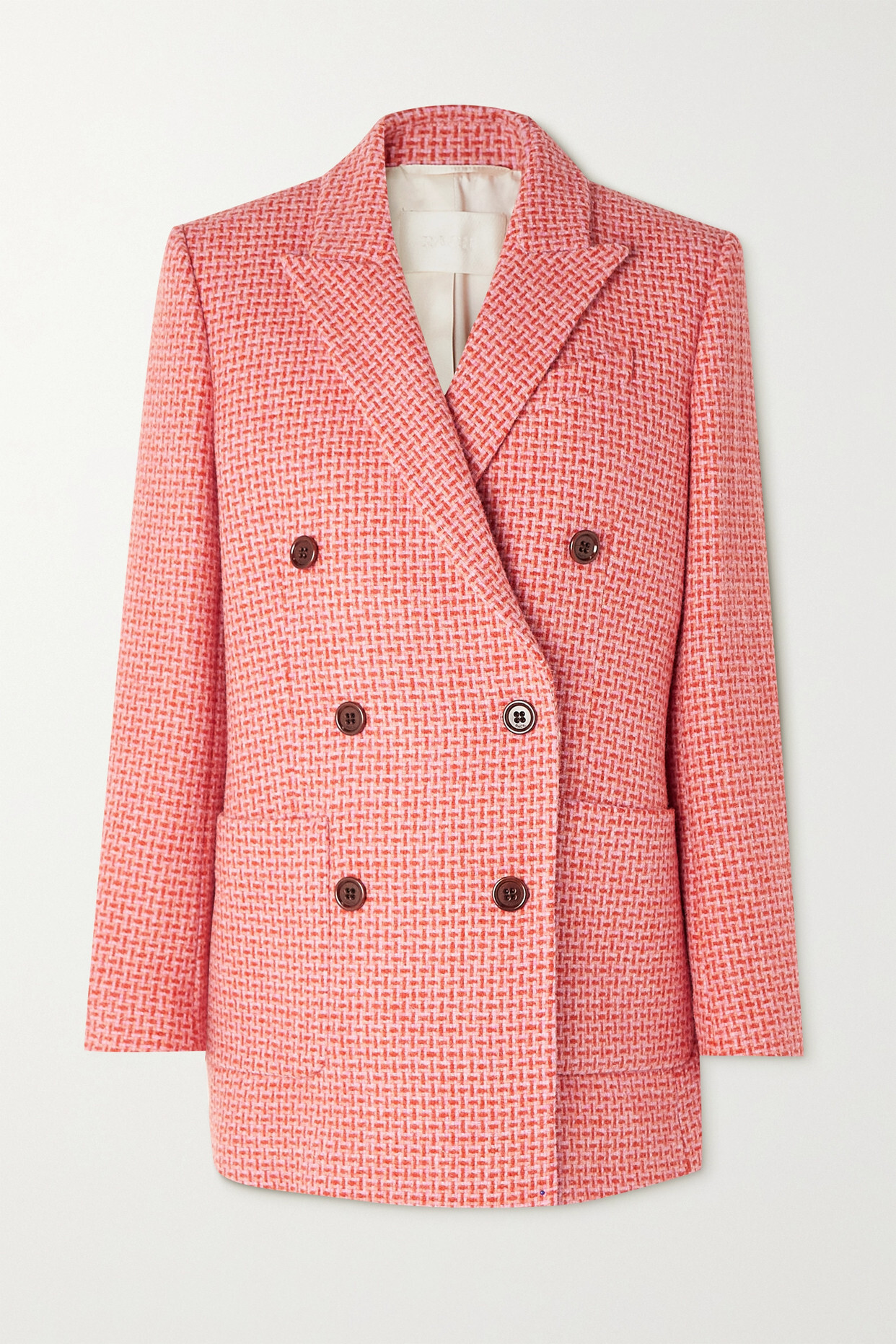 Racil - Caroline Double-breasted Wool-tweed Blazer - Pink