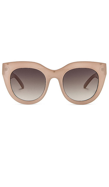 Le Specs Air Heart Sunglasses in Beige