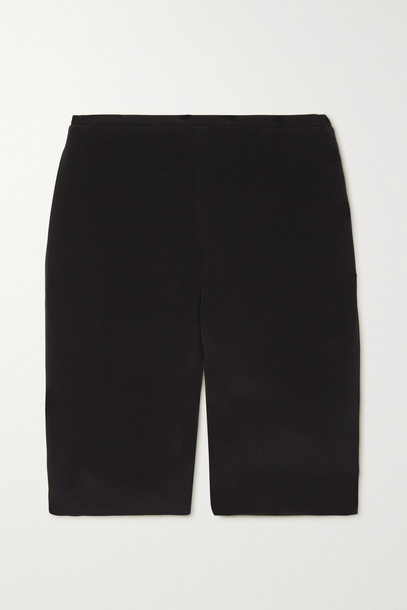 Valentino - Wool-blend Crepe Shorts - Black