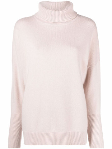 chinti and parker roll-neck cashmere jumper - pink