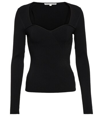 Veronica Beard Gladys sweetheart-neck sweater in black
