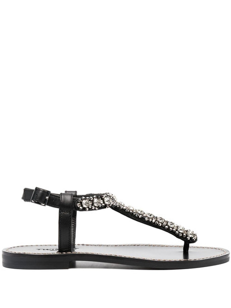 Twin-Set crystal-embellished sandals - Black