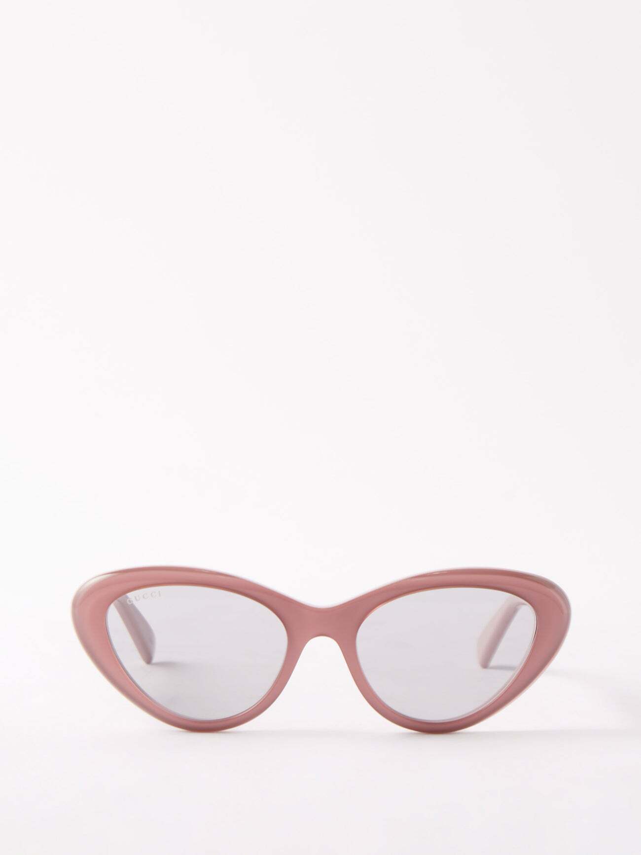 Gucci Eyewear - Cat-eye Frame Acetate Sunglasses - Womens - Pink Grey