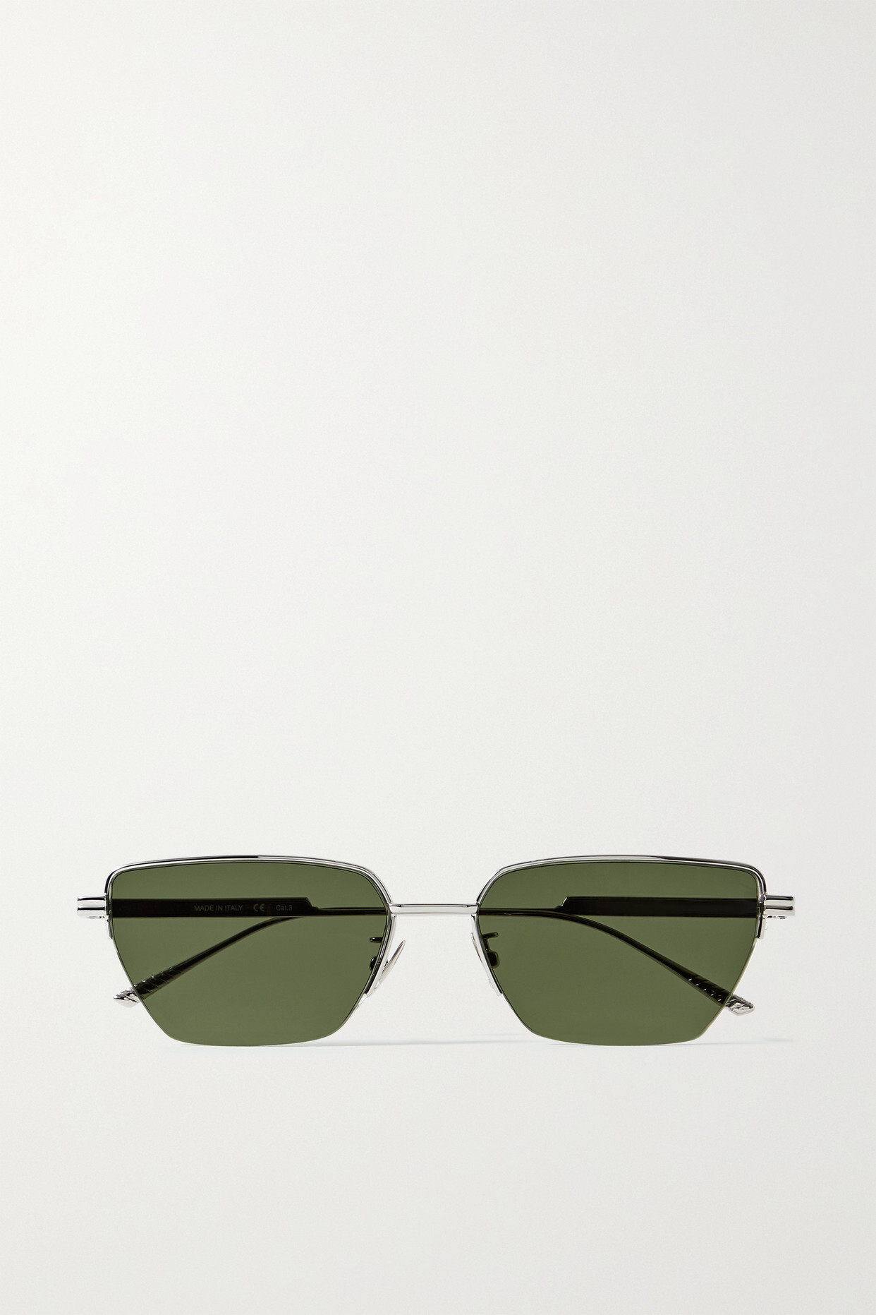 Bottega Veneta Eyewear - Cat-eye Silver-tone Sunglasses - One size